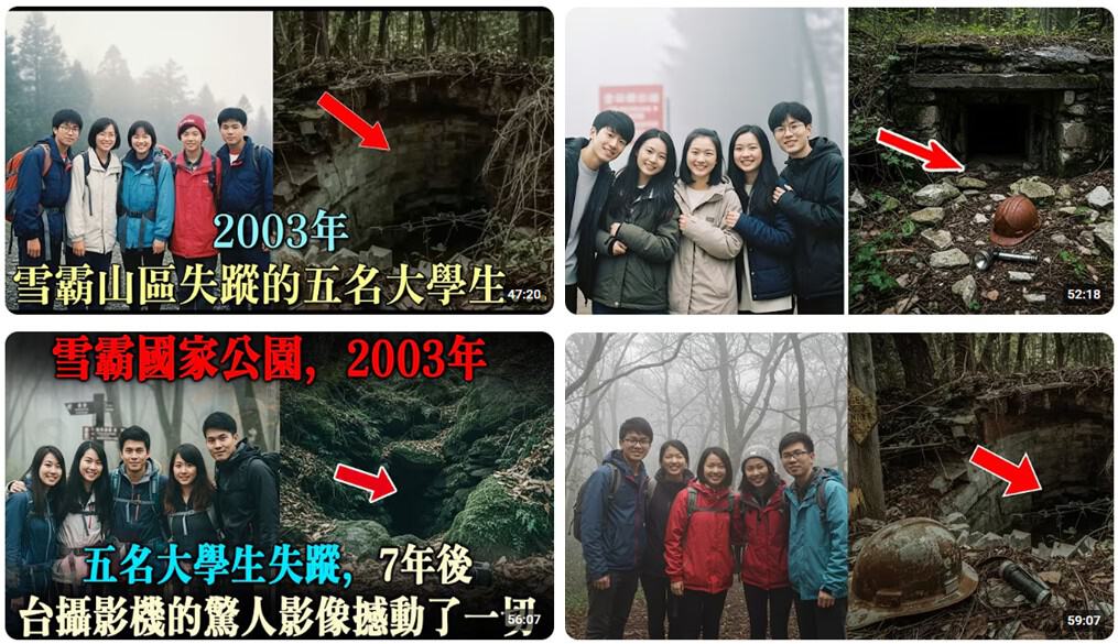 网传“5名大学生雪霸失踪”影片 事实查核:AI生成虚构