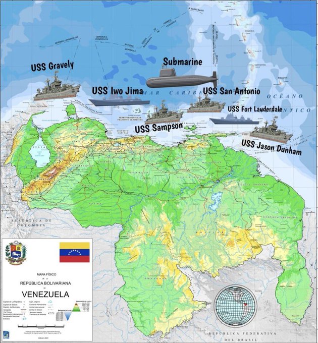 美军舰队压境委内瑞拉!马杜罗急令450万民兵备战