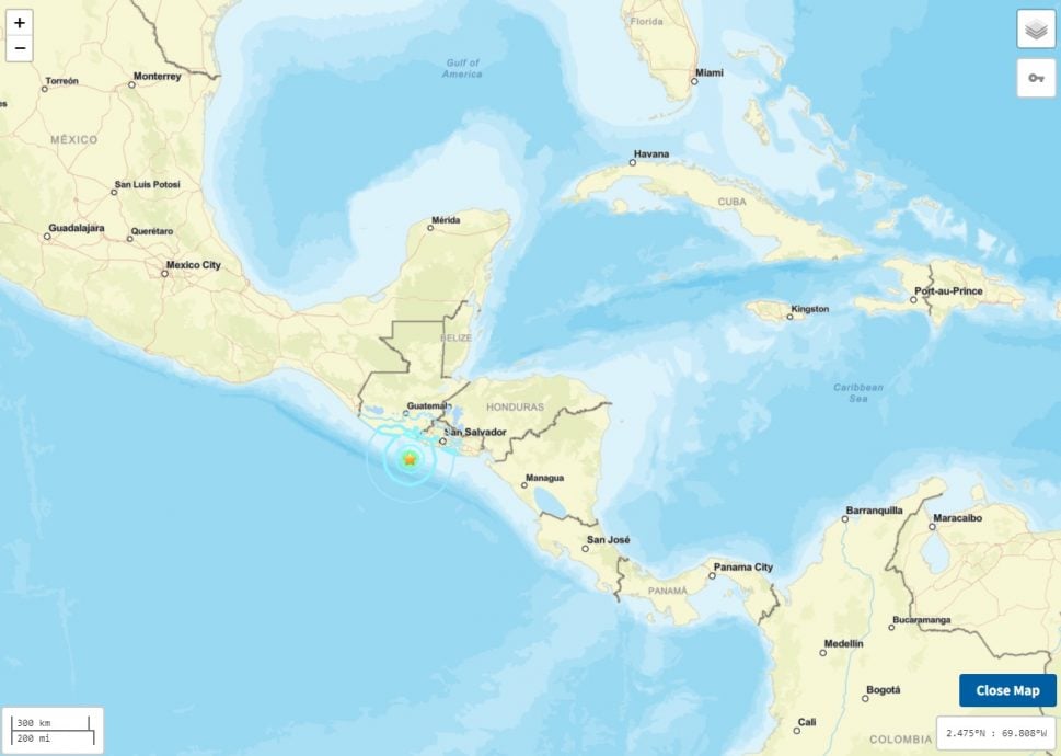 萨尔瓦多外海6.0浅层地震 邻近多国受影响