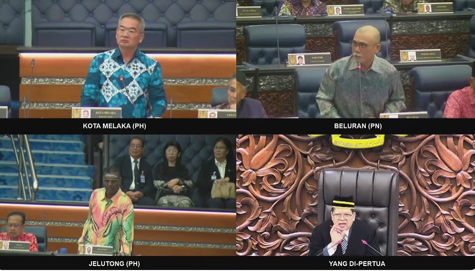 补图 (国会小插曲图)国会/ 质疑林慧英一早获“提示”答得太顺 .罗纳建迪讽刺:“简直像泄题!”