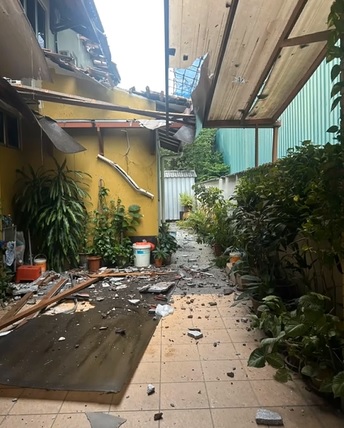 视频|住家遭工地瓷砖碎片砸中 女子鼻梁受伤差点没命!