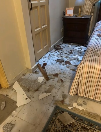 视频|住家遭工地瓷砖碎片砸中 女子鼻梁受伤差点没命!