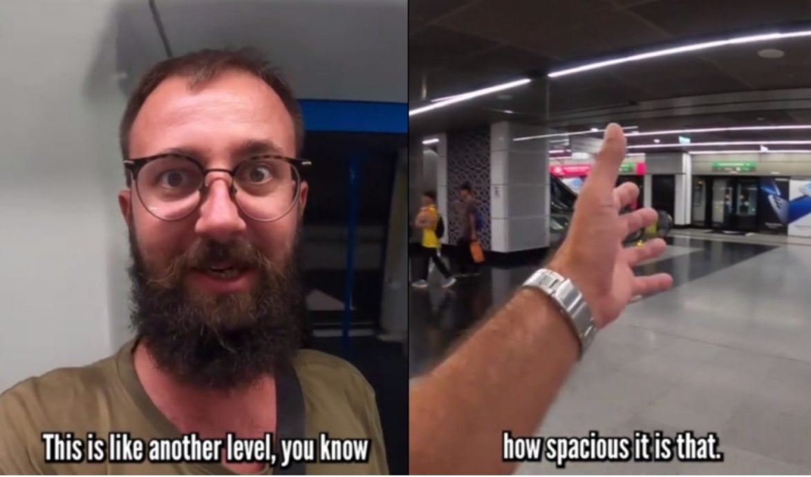 视频|再有外国人赞叹大马MRT “空间宽敞还有女性车厢!”