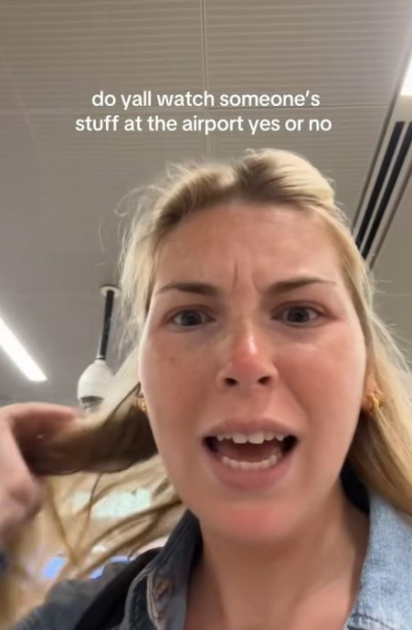  视频|机场求旁人帮看行李遭拒 女子讨拍被网友打脸：当然不行！