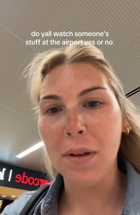  视频|机场求旁人帮看行李遭拒 女子讨拍被网友打脸：当然不行！