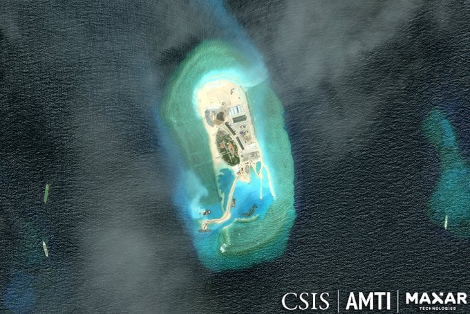 越南在南沙群岛大举填海造陆 智库:规模将超越中国