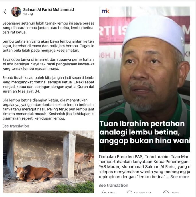  阿莎丽娜：斥伊党领袖以母牛比喻女性