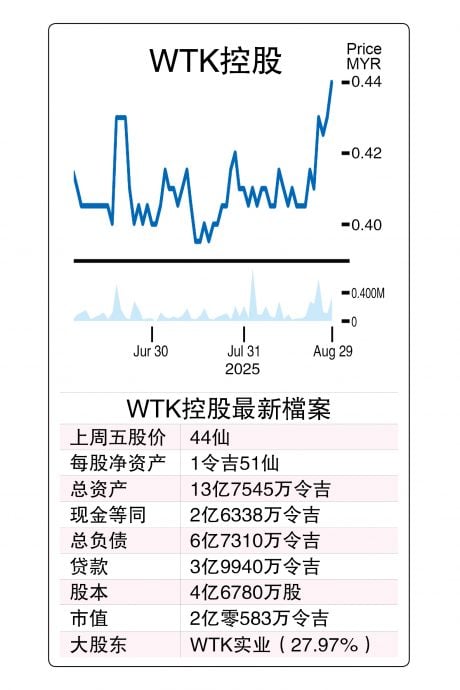 (1/9见报)股海捞月∣弃伐木攻油棕 WTK控股华丽转身