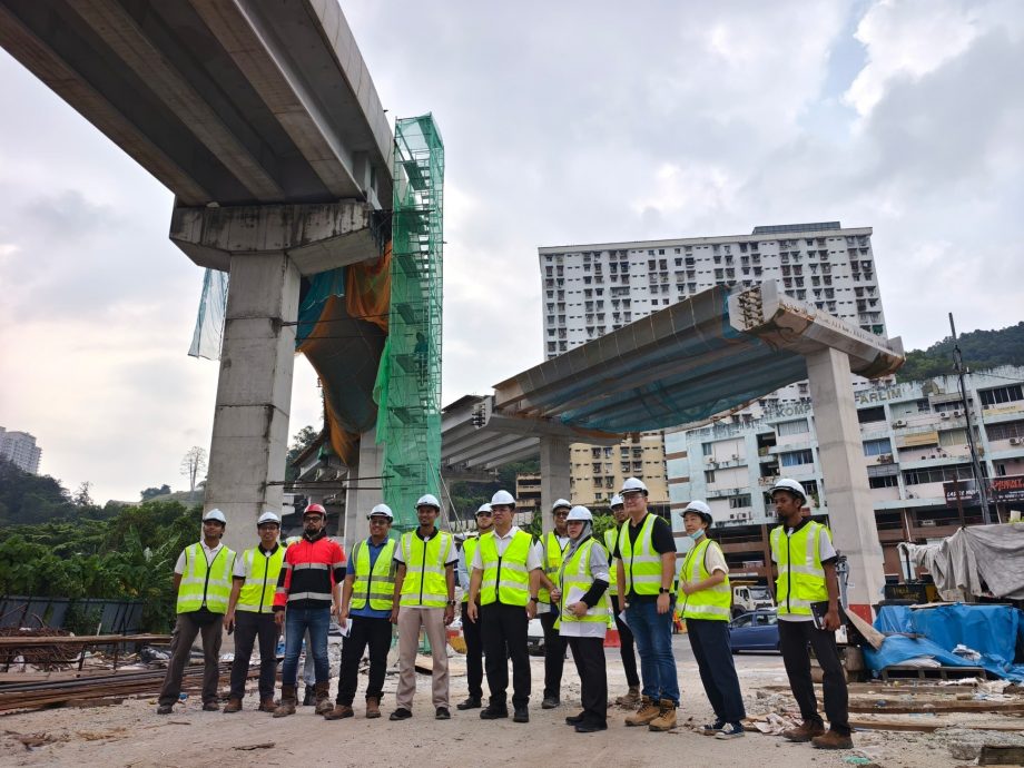 （大北马）亚依淡至敦林大道绕道工程，黄汉伟：柱子已全竖立完成