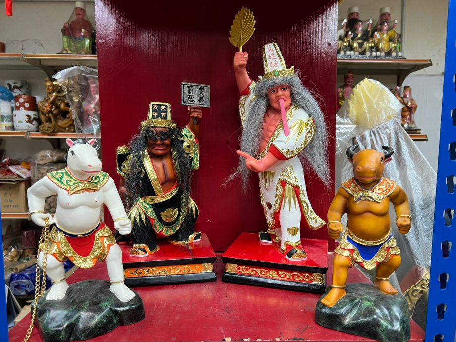 (大北马)北海新芭底东海宫已购买大二爷伯及牛马将军新的金身,本月29日开光安座。