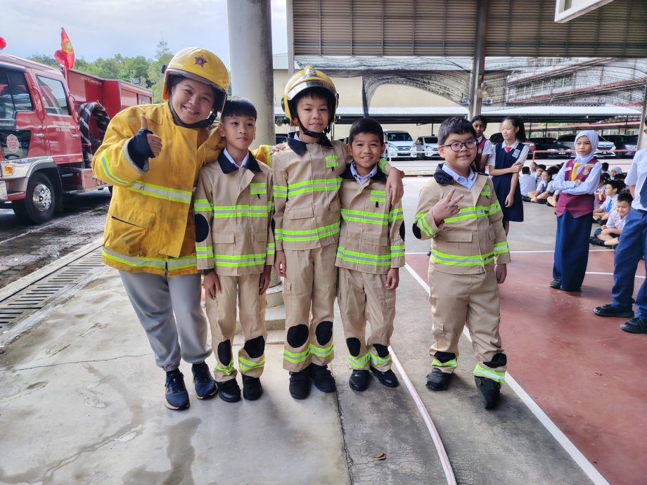 （大北马）大同学校联合义消队展开防火演习