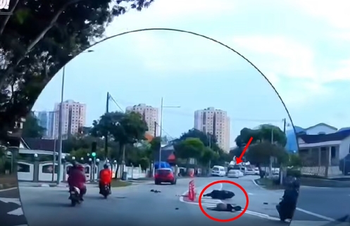 （大北马）轿车违规超车撞闯红灯摩托 警展开调查