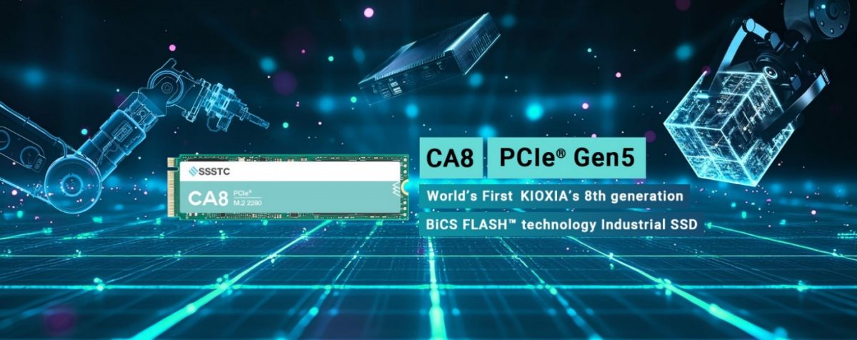 The SSSTC CA8 Series is the world’s first industrial M.2 SSD to combine KIOXIA’s 8th-generation BiCS FLASH™ 3D NAND technology with PCIe Gen5 x4 interface, image credit SSSTC.