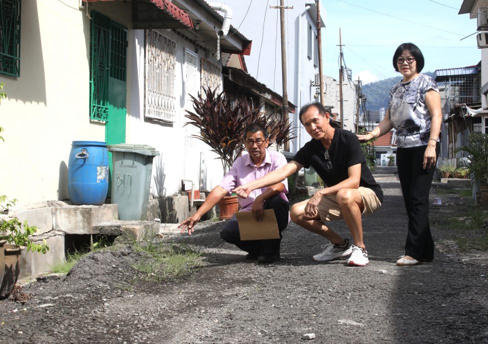 me4头/余保凭:甲洞花园后巷道路及沟渠年久失修