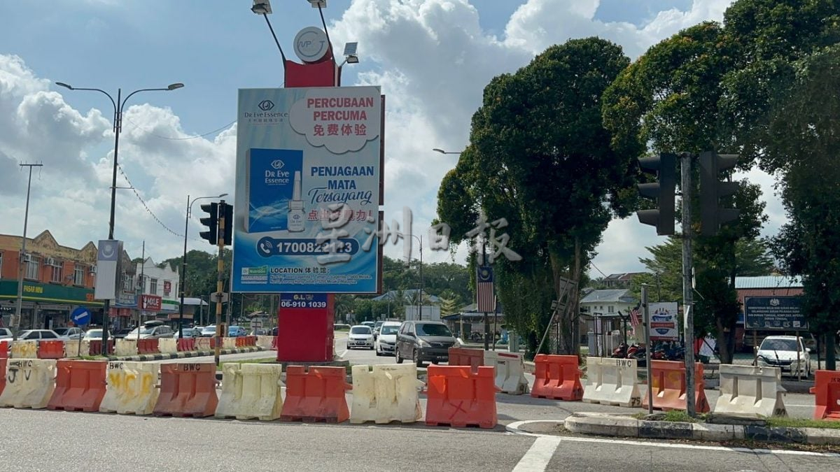 榴梿洞葛市镇改道试行两周 陈志成拟建议增指示牌减速线