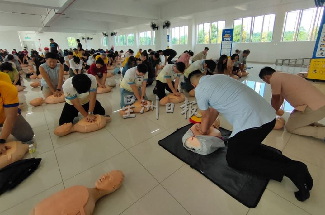 （大北马）逾130名居林民众及华团代表共同“为生命按下启动键”，学习CPR及AED使用