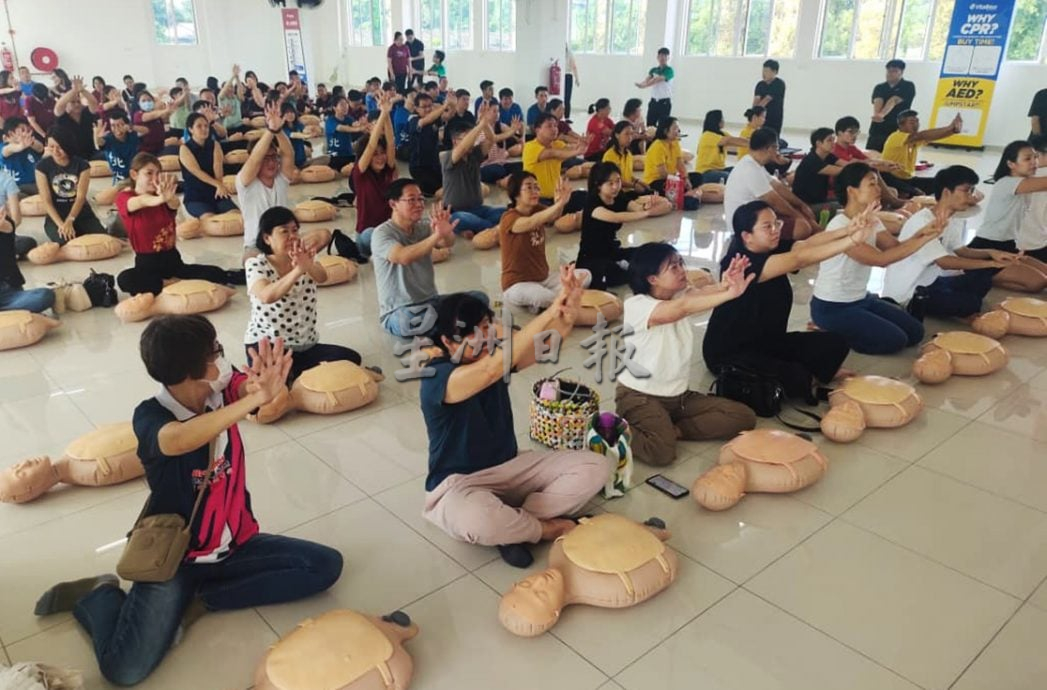 （大北马）逾130名居林民众及华团代表共同“为生命按下启动键”，学习CPR及AED使用