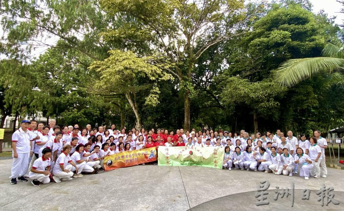 (大都会)绿林镇太极气功十八式交流会   百人大汇操