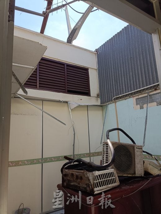 拉央拉央风灾 30民宅店屋被掀屋顶