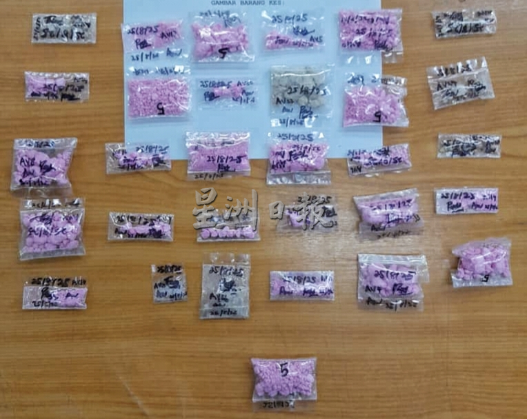东:百乐警方捕4男充起获1万余毒品