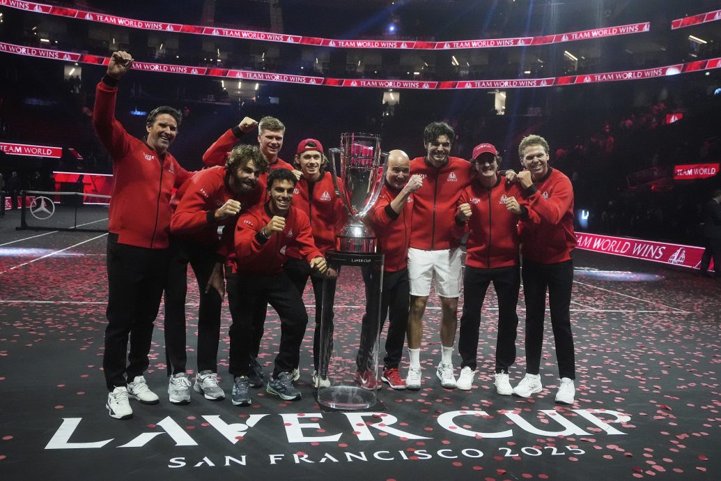 2025年拉沃杯网球赛|15比9挫欧洲队  世界队4年3度捧杯
