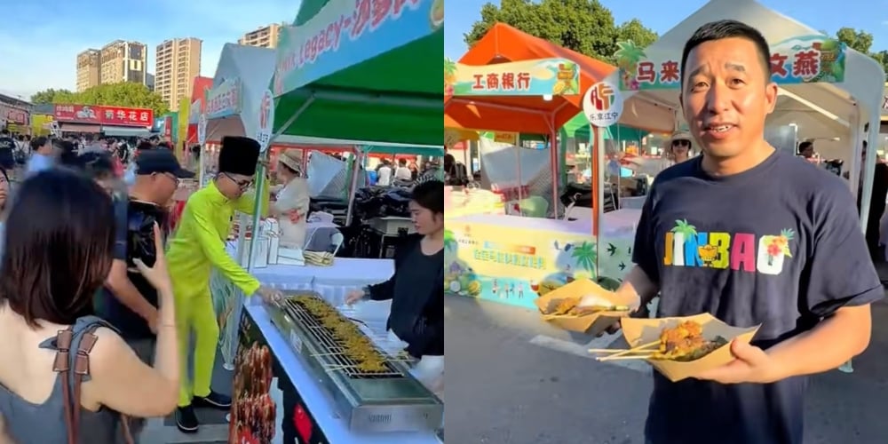 3串6元中国爆卖 马来摊主南京卖沙爹成话题