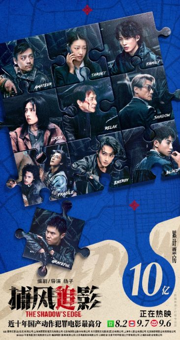 《捕风追影》票房破10亿人民币 张子枫文俊辉发文庆祝