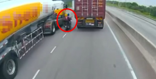 一家三口共乘摩托车外出 　妻命丧罗里轮下