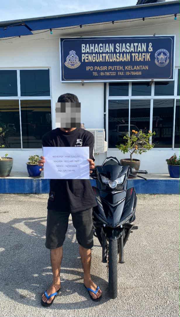 东:巴西富地警区总部交通调查与执法组在巴西富地县默拉威通往瓜拉勿述路一带展开飙车党特别行动,并拦截了一名骑摩托车时进行危险动作的19岁青年。