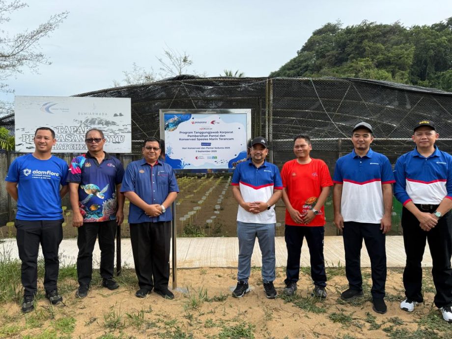 东：（已签发）国家基建公司与彭亨州渔业局日前携手净滩