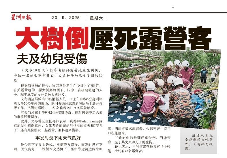 东:(已签发)贞德拜露营胜地 潜伏危机