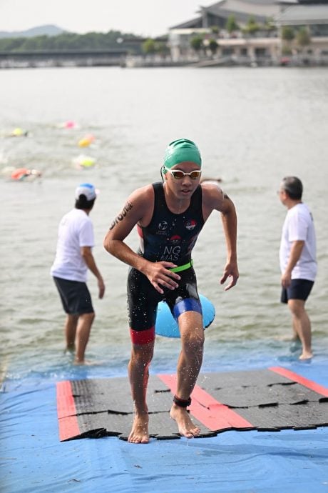 亚洲青年运动会  14岁黄均有征战铁人三项