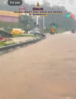 午后大雨 加影 士毛月多区闪电水灾
