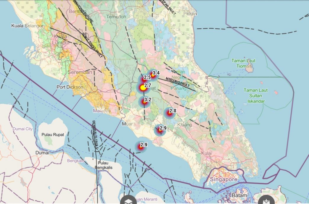 **即时国内**全国：大马气象局：公众可通过指定网站查阅昔加末地震位置