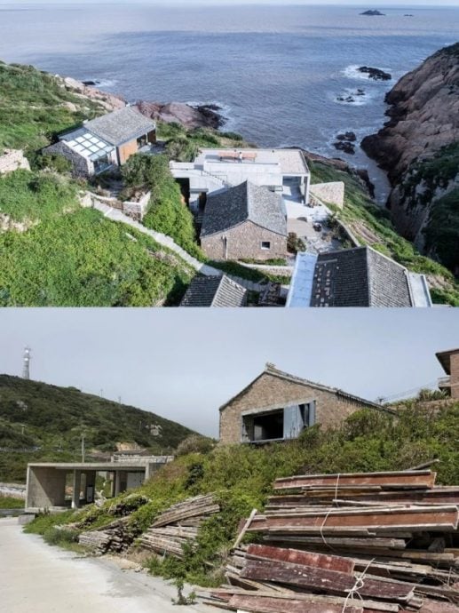 吴彦祖冯德伦携手打造民宿 遭台风肆虐成废墟