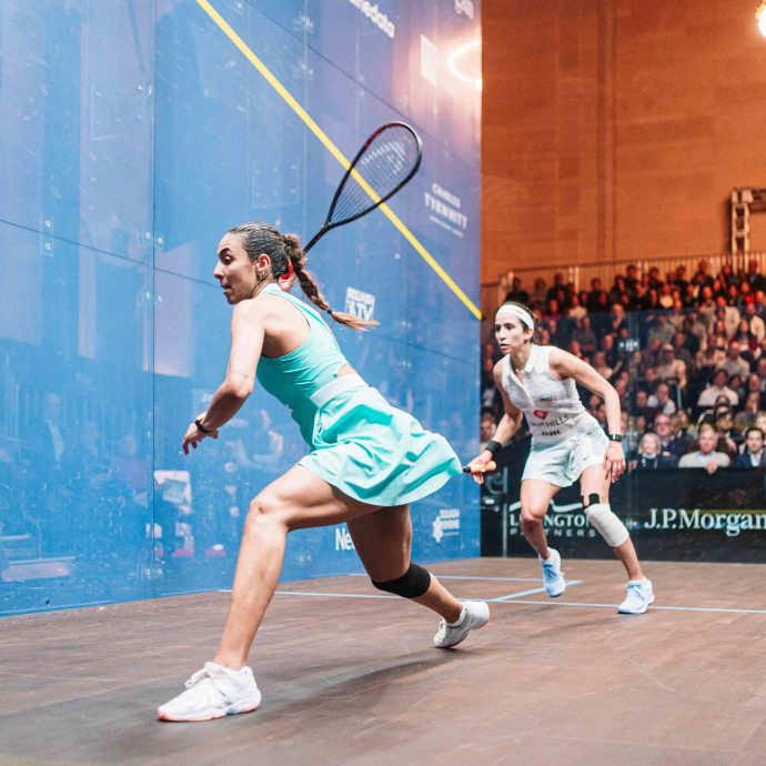 埃及壁球公开赛|携手击败比利时姐妹花 埃及双姝会师半决赛