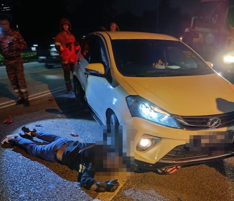 大都会/骑乘豪华杜卡迪摩托车男子撞U转车死