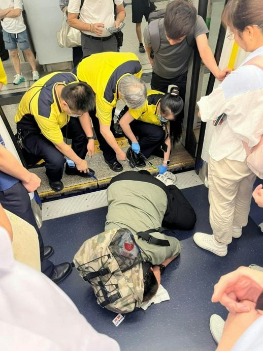 女乘客疑失足脚卡港铁罅隙 小腿严重扭曲消防救出送院