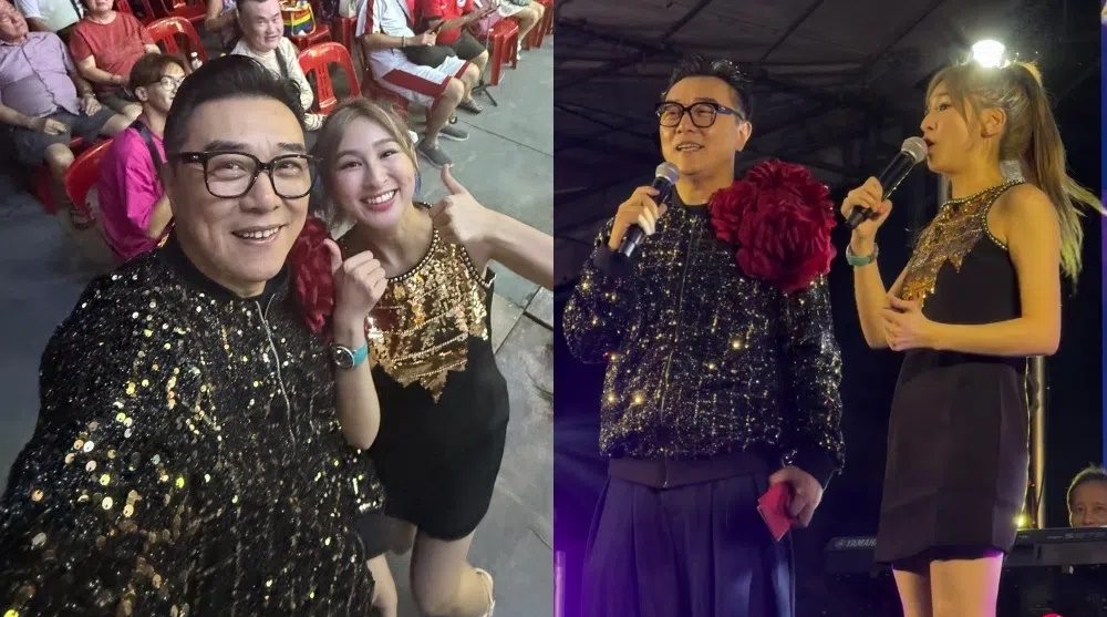 *已签发*柔：狮城二三事：郭亮戴大红花登歌台  高唱《车站》捧回4个红包