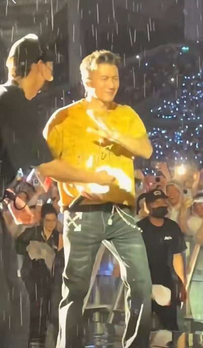 广州风暴来袭湿身开唱 谢霆锋：可惜我不叫谢停雨