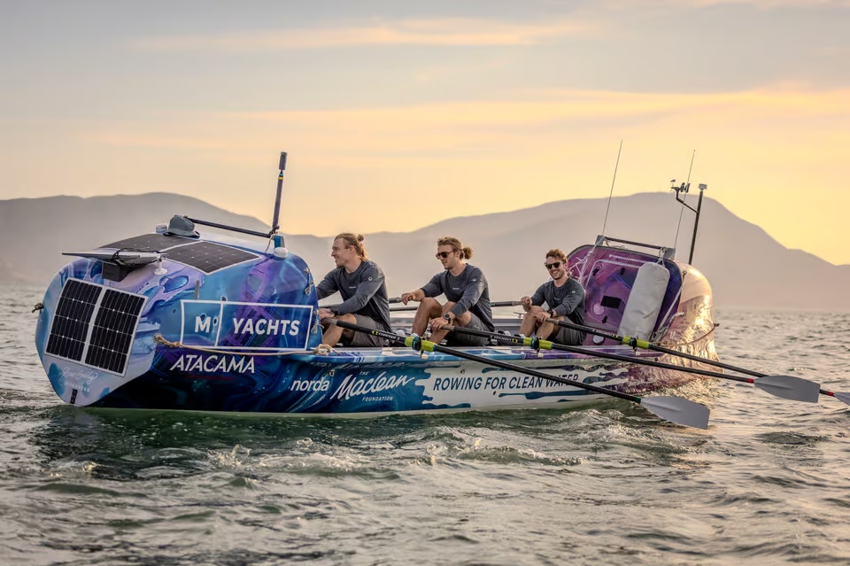 拼盘 ）英三兄弟139天划越太平洋创纪录 募逾399万助马达加斯加