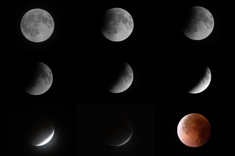 拼盘∕全球多地上演壮观月全食