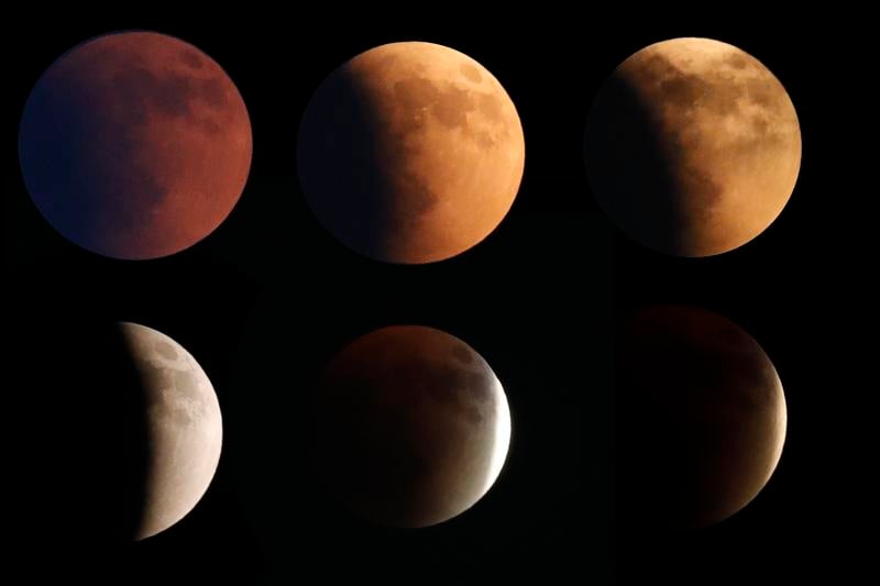 拼盘∕全球多地上演壮观月全食