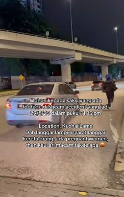 摩托车骑士出车祸弃车逃 警:摩托车登记外籍人士名下