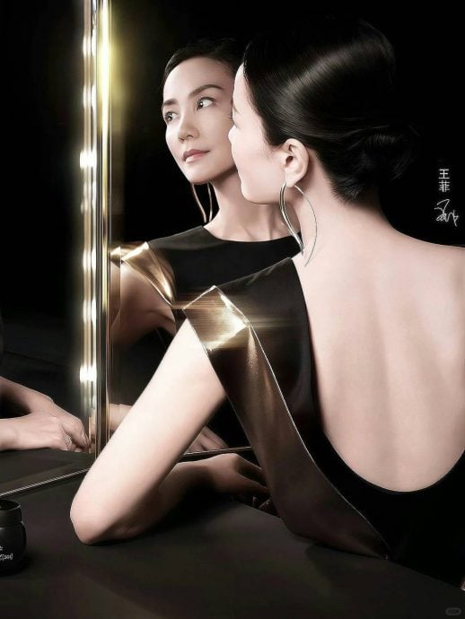 王菲新广告大秀美背 一细节竟遭网民吐槽