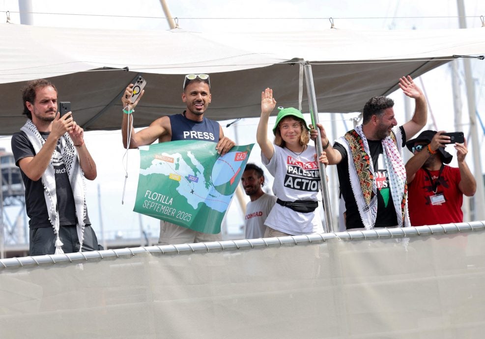 环保少女通贝里领军　人道船队启航欲突破加沙封锁