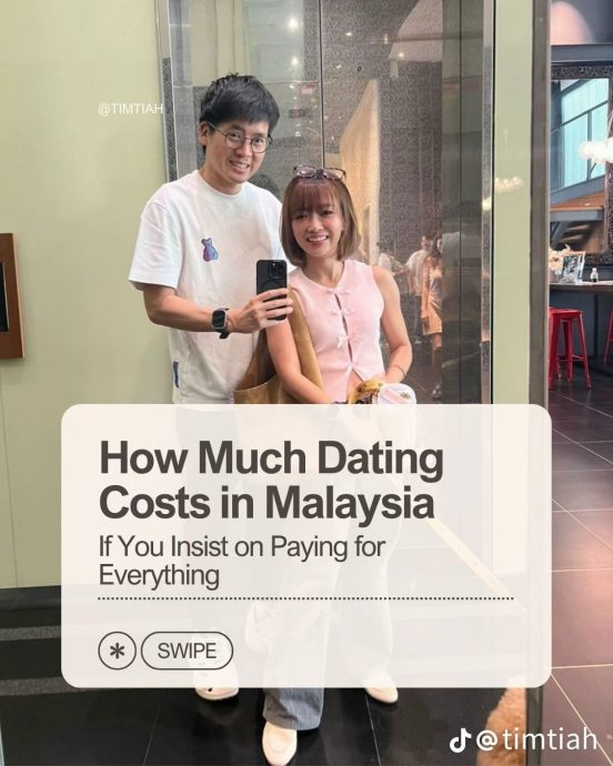 男子称拍拖一年需花RM4万 网调侃:是在包养甜心宝贝吗?