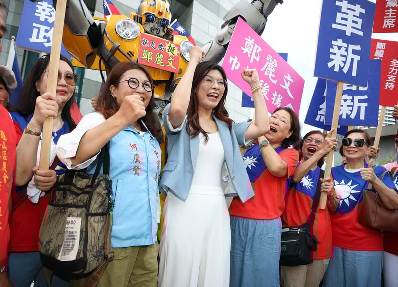 看世界两图)国民党改选党主席  郝龙斌领表  罗智强郑丽文登记