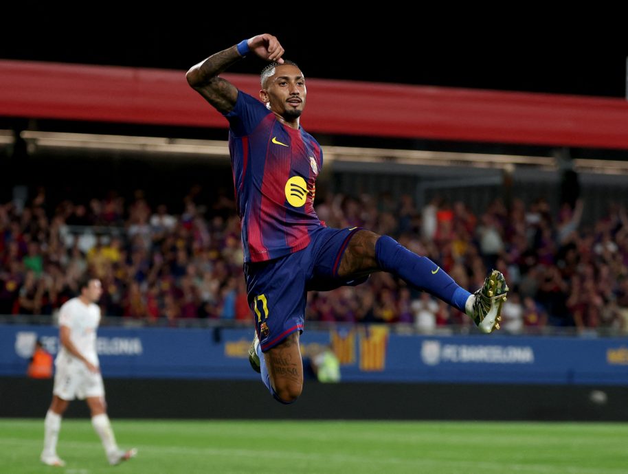 西甲|费尔明（拉菲尼亚）莱万皆双响炮  巴塞6弹狂射蝙蝠军