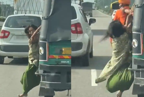 视频/女搭车被3男绑架 国道上高速逃生“挂车外尖叫求救”画面曝